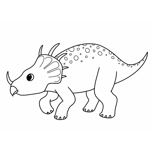 Omaľovánky pre deti - Triceratops